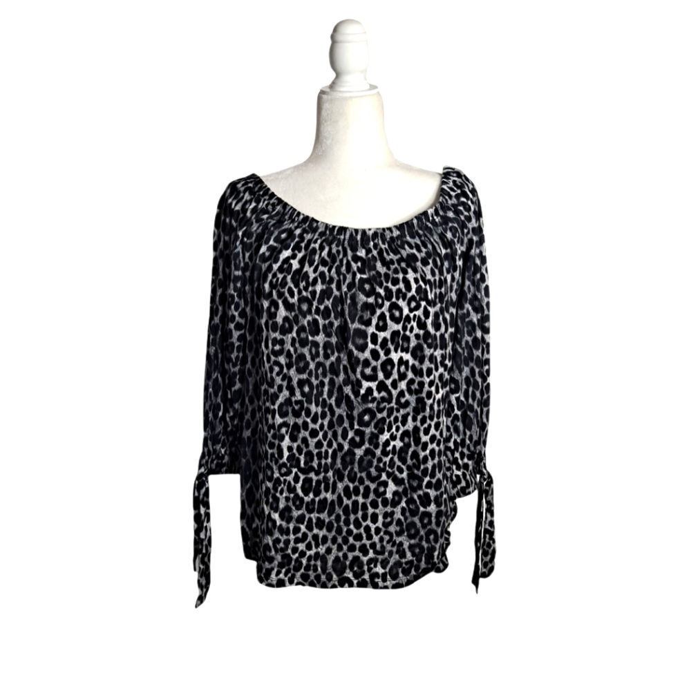 NWT Michael Kors Leopard Print Blouse